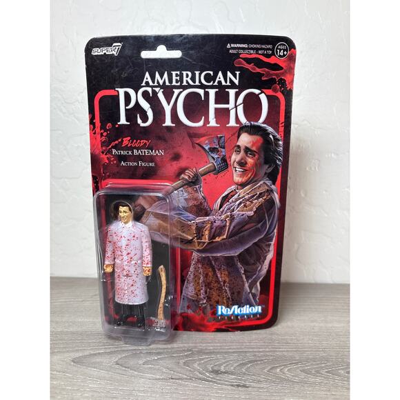 Super7 ReAction American Psycho BLOODY Patrick Bateman Action Figure- NEW - Picture 1 of 4
